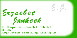 erzsebet jankech business card